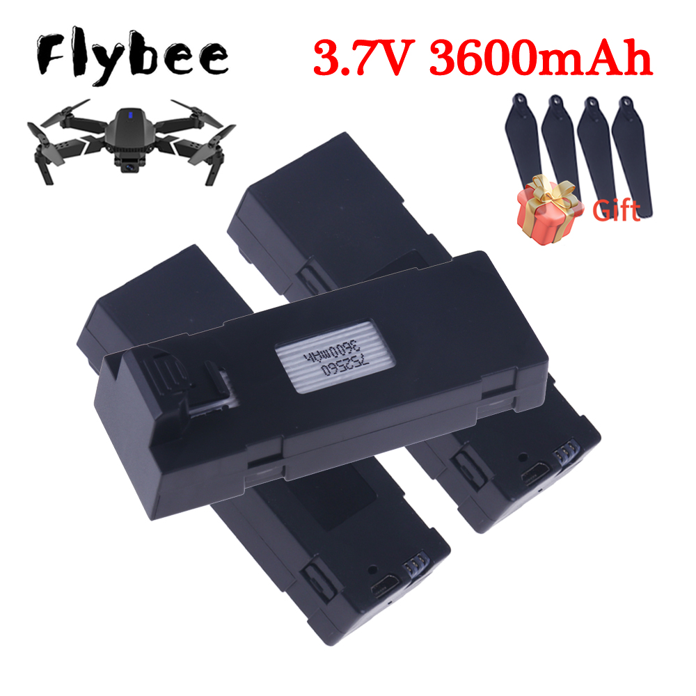 Drone Rc E99 K3 - 3.7V 3600mAh Upgrade E88 Battery Li-po