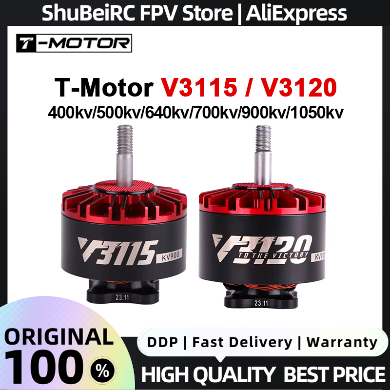 Drone Rc Race - T-MOTOR V3115 V3120 Brushless Motor 400kv/500kv/640kv/700kv/900kv/1050kv
