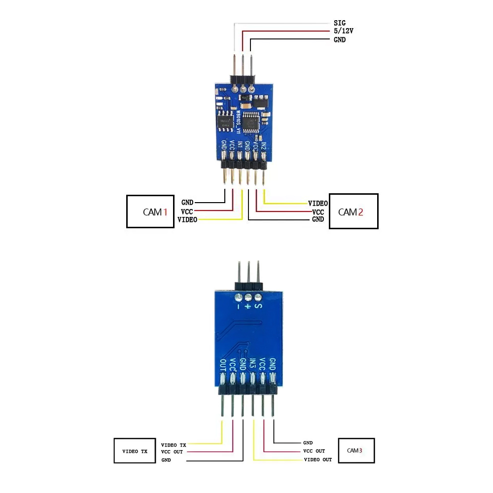 5.8G 3 Channel Video Switcher  - Drone Rc Camera ulasan dan harga