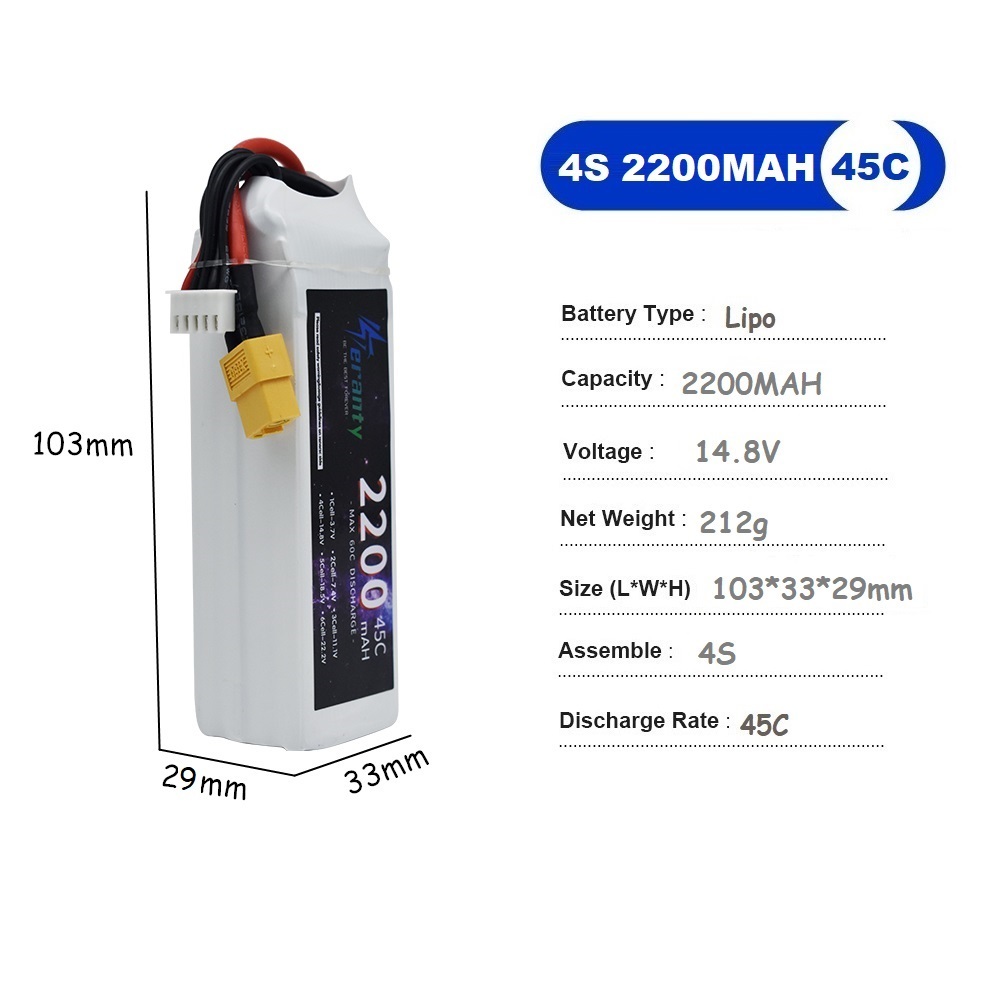 4S LiPo Battery 14.8V 1500mah  - Drone Rc Race ulasan dan harga