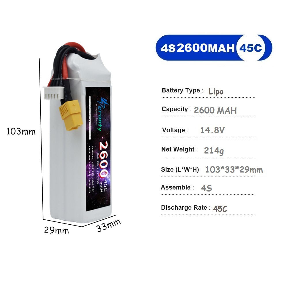 4S LiPo Battery 14.8V 1500mah  - Drone Rc Race ulasan dan harga