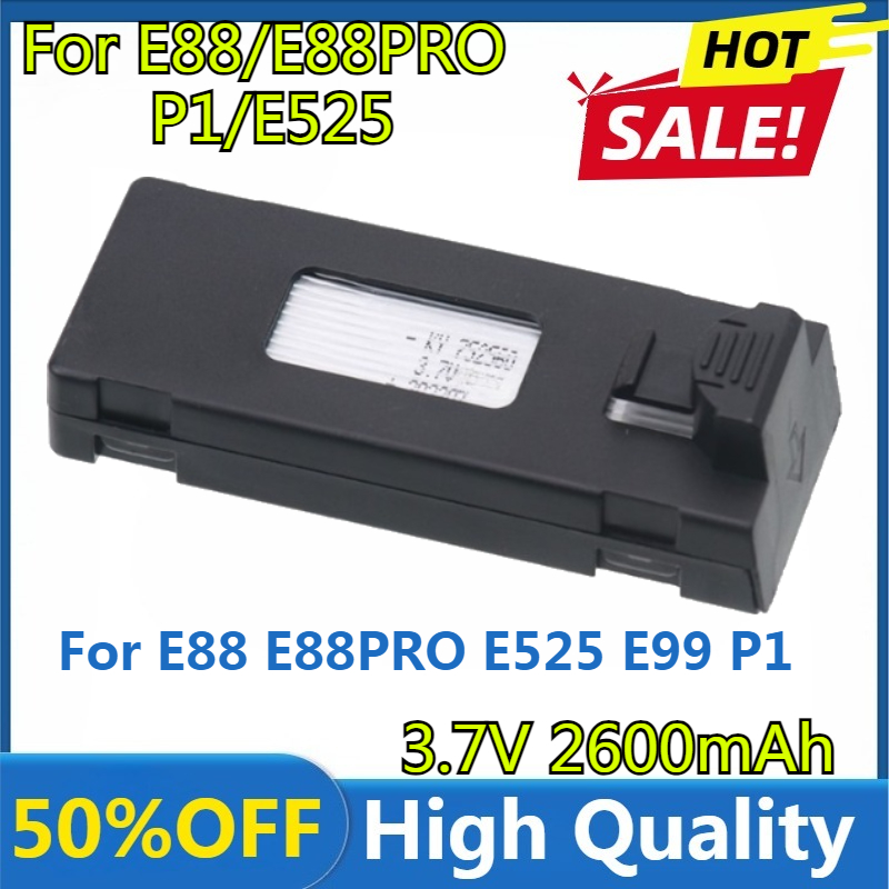 E88 Battery 3.7V 2600mAh Lipo  - Drone Rc E99 K3 ulasan dan harga