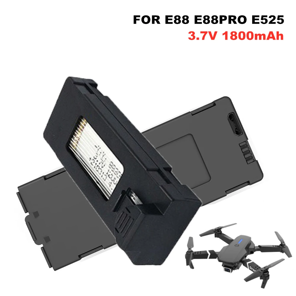 E88 Drone Battery 3.7V 1800mAh - Drone Rc Game ulasan dan harga