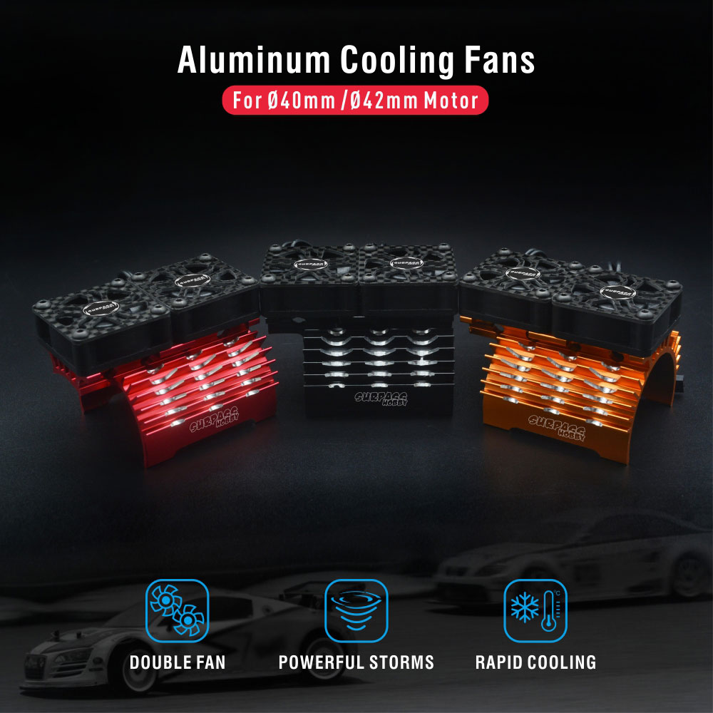 SURPASS HOBBY Dual Cooling Fan - Drone Motor Rc Car ulasan dan harga
